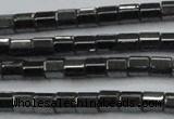 CHE885 15.5 inches 2*2mm faceted tube hematite beads wholesale