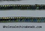 CHE923 15.5 inches 1*3mm triangle plated hematite beads wholesale