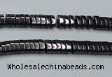 CHE927 15.5 inches 1*2*3mm oval hematite beads wholesale