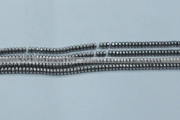 CHE967 15.5 inches 2*4mm rondelle plated hematite beads wholesale