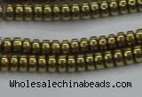 CHE968 15.5 inches 2*4mm rondelle plated hematite beads wholesale