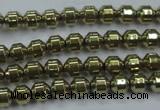 CHE974 15.5 inches 4*4mm plated hematite beads wholesale