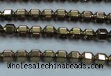 CHE984 15.5 inches 4*4mm plated hematite beads wholesale