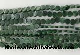 CHG104 15.5 inches 6mm flat heart African jade gemstone beads wholesale