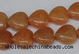 CHG47 15.5 inches 14*14mm heart red aventurine beads wholesale