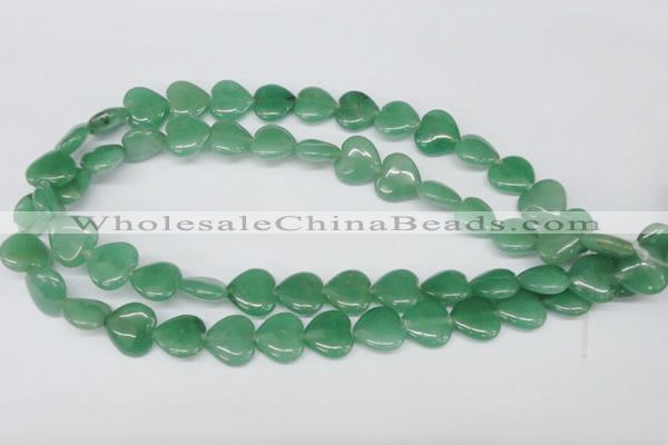 CHG55 15.5 inches 15*15mm heart green aventurine beads wholesale