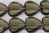 CHG65 17*17mm heart synthetic smoky quartz beads wholesale