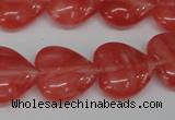 CHG74 15.5 inches 18*18mm heart cherry quartz beads wholesale