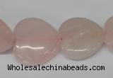 CHG80 15.5 inches 20*20mm heart rose quartz beads wholesale