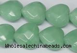 CHG95 15.5 inches 18*18mm faceted heart amazonite beads wholesale