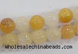 CHJ04 15.5 inches 10mm round honey jade stone beads wholesale