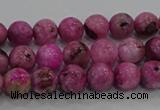 CHM221 15.5 inches 6mm round dyed hemimorphite beads wholesale