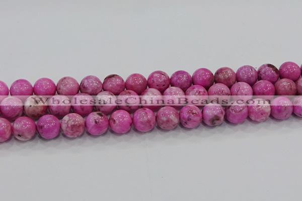 CHM225 15.5 inches 14mm round dyed hemimorphite beads wholesale