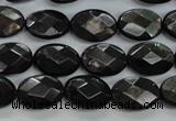 CHS14 15.5 inches 10*14mm faceted oval natural hypersthene beads