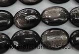 CHS74 15.5 inches 15*20mm oval natural hypersthene beads