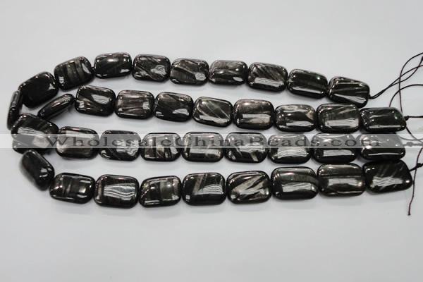 CHS92 15.5 inches 15*20mm rectangle natural hypersthene beads