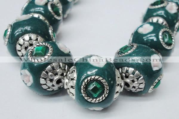 CIB115 18mm round fashion Indonesia jewelry beads wholesale