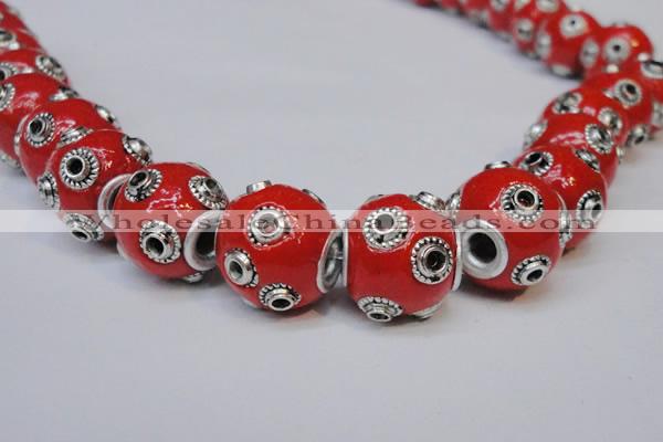 CIB230 13mm round fashion Indonesia jewelry beads wholesale