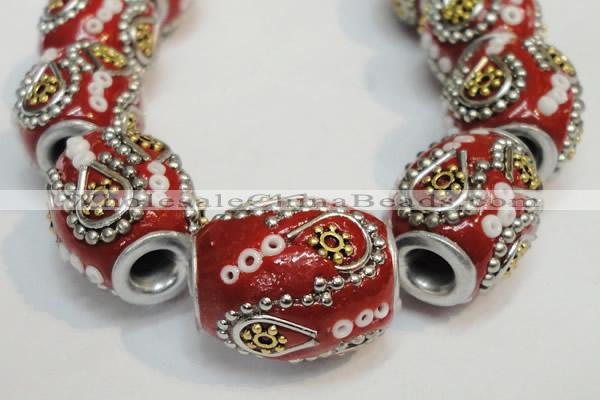 CIB300 15*20mm drum fashion Indonesia jewelry beads wholesale