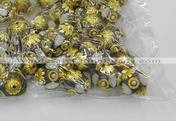 CIB539 22mm round fashion Indonesia jewelry beads wholesale