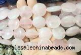 CIBS02 15 inches 20mm coin rose quartz gemstone beads wholesale