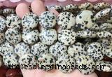 CIBS25 15 inches 20mm coin dalmatian jasper gemstone beads wholesale