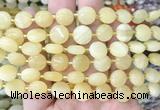 CIBS37 15 inches 10mm coin honey jade gemstone beads wholesale