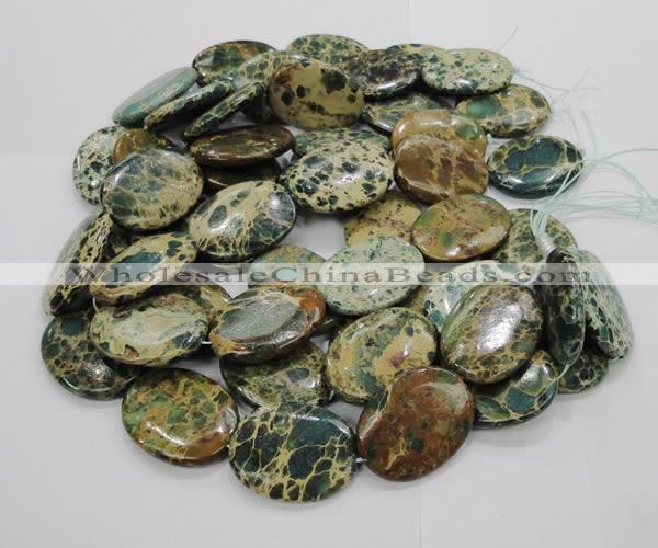 CIJ15 15.5 inches 22*30mm oval impression jasper beads wholesale