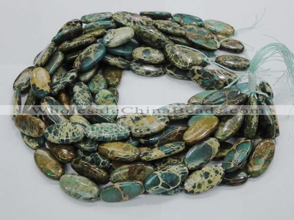 CIJ17 15.5 inches 15*30mm oval impression jasper beads wholesale