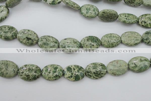 CIJ80 15.5 inches 13*18mm oval impression jasper beads wholesale