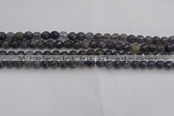 CIL118 15.5 inches 6mm faceted round iolite gemstone beads