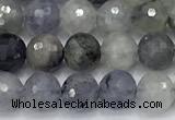 CIL137 15 inches 6mm faceted round iolite beads