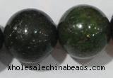 CIS07 15.5 inches 18mm round green iron stone beads wholesale