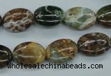 CJA18 15.5 inches 12*16mm oval green jasper beads wholesale