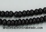 CJB10 16 inches 5*8mm rondelle natural jet gemstone beads wholesale