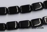 CJB26 16 inches 10*14mm rectangle natural jet gemstone beads wholesale