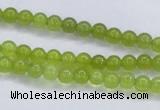 CKA01 15.5 inches 4mm round Korean jade gemstone beads