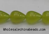 CKA213 15.5 inches 13*18mm teardrop Korean jade gemstone beads