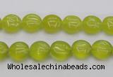 CKA235 15.5 inches 10mm flat round Korean jade gemstone beads