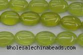 CKA244 15.5 inches 10*14mm oval Korean jade gemstone beads