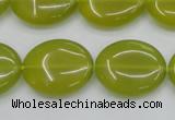 CKA249 15.5 inches 18*22mm oval Korean jade gemstone beads