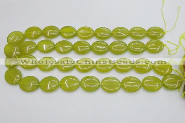 CKA249 15.5 inches 18*22mm oval Korean jade gemstone beads