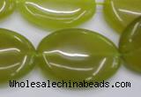 CKA251 15.5 inches 22*30mm oval Korean jade gemstone beads