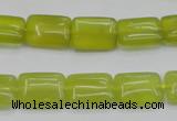 CKA260 15.5 inches 10*14mm rectangle Korean jade gemstone beads