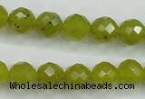 CKA27 15.5 inches 10mm faceted round Korean jade gemstone beads