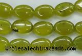 CKA32 15.5 inches 10*14mm oval Korean jade gemstone beads