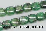 CKC105 16 inches 10*10mm square natural green kyanite beads wholesale