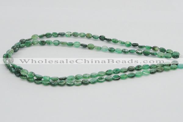 CKC109 16 inches 6*8mm oval natural green kyanite beads wholesale