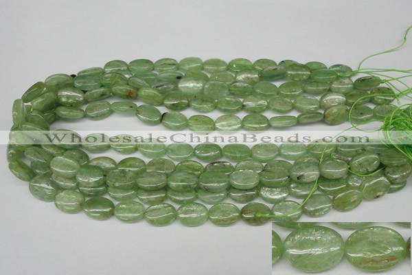 CKC267 15.5 inches 10*14mm oval natural green kyanite beads