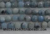 CKC701 15.5 inches 6mm faceted round imitation blue kyanite beads